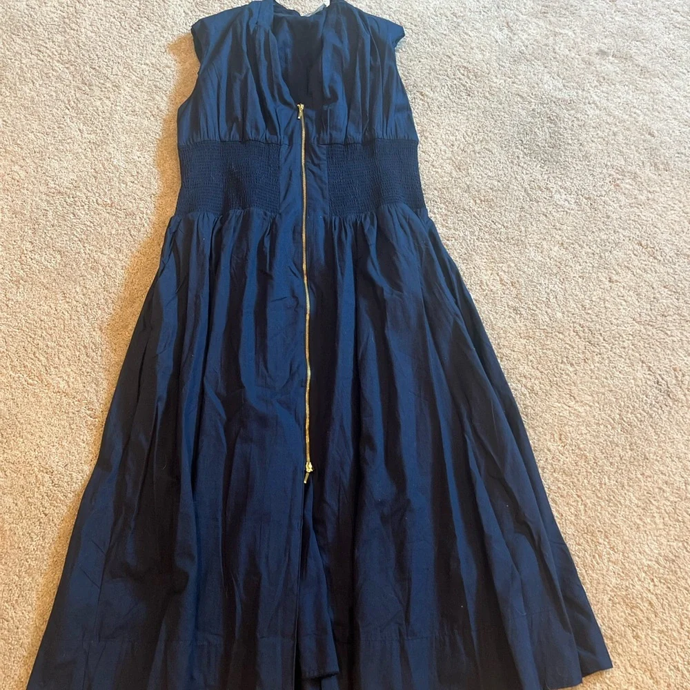 Anthropologie Dark Blue Midi Dress - Picture 5 of 7